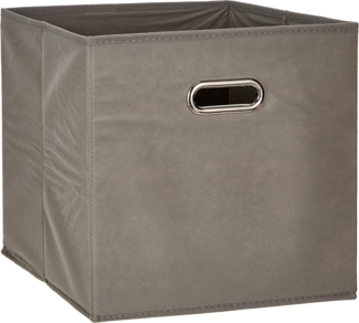 Aufbewahrungsbox mit Griff, Vlies - Grau