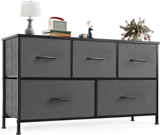 Sweetcrispy Kommode für Schlafzimmer, breite Schublade Kommode Organizer Storage Drawers Fabric Storage mit 5 Schubladen, kleine Kommode, TV Stand für Schlafzimmer, Schrank, Wohnzimmer, Kinderzimmer