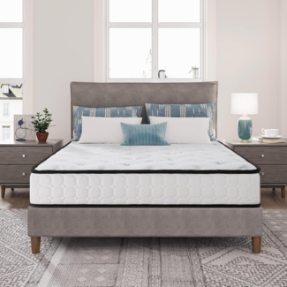EGO HOME Taschenfederkernmatratze 180x200 cm Höhe 22 cm Ergonomische 7 Zonen Federkernmatratze mit Komfortschaum und Microfaser-Bezug Härtegrad H3 Matratze 180x200 cm Öko-TEX Zertifiziert