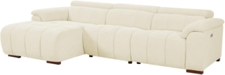 Vente-unique - Eckrelaxsofa elektrisch - Ecke links - Stoff - Beige - MOLPICA