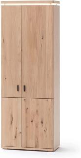 Garderobenschrank Burgos 2 Balkeneiche Bianco teilmassiv 75x204x38 cm