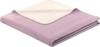 Biederlack Wohndecke Duo Cotton|150x200 cm| lilac-ecru