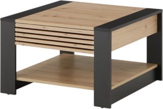 moebel-dich-auf Couchtisch FERRA (Beistelltisch, 1 Schubkasten, Stäbchenoptik), quadratisch 70x70