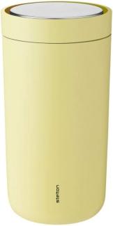 Stelton To-Go Click Trinkbecher soft yellow, To-Go-Becher, Becher, Stahl, Kunststoff, Hellgelb, 200 ml, 670-29