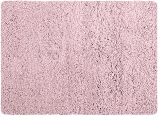 MSV Badteppich Badematte Badvorleger Duschvorleger Mikrofaser Hochflor flauschig 50x70 cm – Pastellrosa