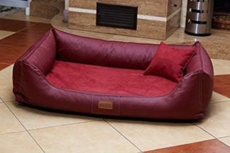 MADDOX VIP | Orthopädisches Hundebett - 04 Dunkelrot, 100x75cm