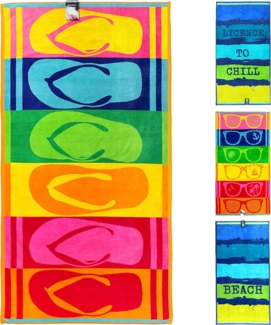 jilda-tex Strandtuch, 100% Biobaumwolle (1-St), weiche Frottee-Veloursqualität