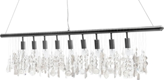 riess-ambiente Hängeleuchte DIAMONDS XL 120cm silber / transparent, ohne Leuchtmittel, Wohnzimmer · Metall · Barock Design · Schlafzimmer