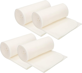 Wohndecke 4 Stück Fleecedecken Kuscheldecken Größe 130x170 cm Farbe creme, Betz