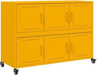 vidaXL Sideboard Sideboard Senfgelb 100,5x39x72 cm Stahl (1 St)