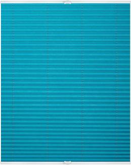 Lichtblick Sonnenschutzsysteme GmbH Plissee Nizza 80 cm x 130 cm (BxL) Blau Tageslicht; einfache Installation mit Klemmträgern; verspannt