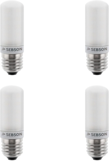 SEBSON LED-Leuchtmittel E27 LED 4W Lampe 4x - 400lm vgl. 40W Glühlampe warmweiß 3000K 280°, E27, Warmweiß, LED Leuchtmittel, 15.000h Lebensdauer, sofort startklar, ø30x88 mm