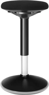 Songmics Bürohocker, ergonomisch, 360° Drehstuhl, höhenverstellbar, einfache Montage, schwarz, 50-65x33 cm