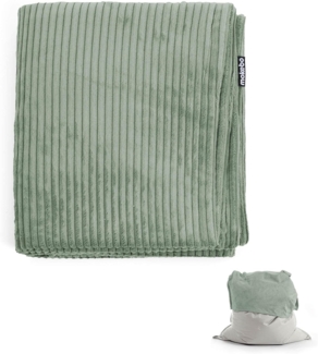 mokebo Sitzsack Das Kuschel-Cover (nur Cord Cover), Bean Bag Cover, Überzug oder Hülle in Grau, ohne Sitzsack geliefert