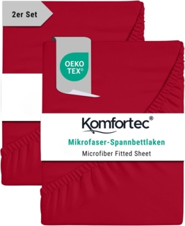 Komfortec Spannbettlaken Boxspringbett bis 15cm - 30cm Matratzenhöhe, Mikrofaser, Gummizug: Rundum, (2 Stück)