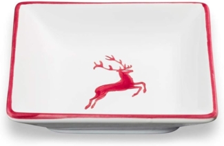 Gmundner Keramik Bordeauxr. Hirsch, Snackschale (11x11cm)