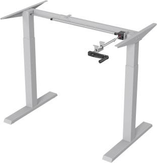 Ergo Office ER-402W Sitz-Steh-Schreibtisch Tischgestell Manuell Höhenverstellbarer Bürotisch max. 123cm Ergonomischer Tisch Belastbar bis 70kg (Weiß)