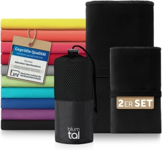 Blumtal Sporthandtuch Mikrofaser Handtücher Set, Mikrofaser (2-St), Ultra leicht, kompakt & schnelltrocknend
