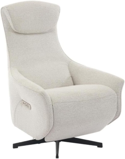 Vente-unique - Elektrischer Relaxsessel - Stoff strukturiert - Beige - TASEMO