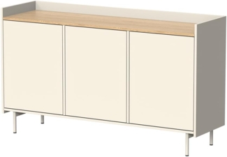 Kommode Velina Creme 140 x 82 cm mit 6 Fächern Vicco