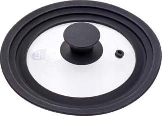 Universal-Glasdeckel schwarz 16-20 cm