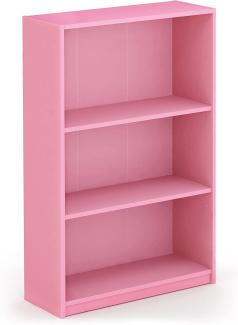 Furinno JAYA Einfaches Bücherregal, Rosa, 24. 13x24. 13x102. 36 cm