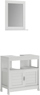 Badmöbel-Set Vilda Weiß 2 Teile Vicco