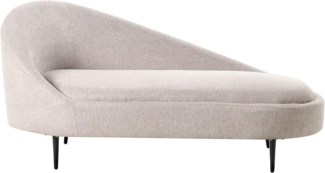 Chaiselongue Stoff taupe linksseitig VALREAS