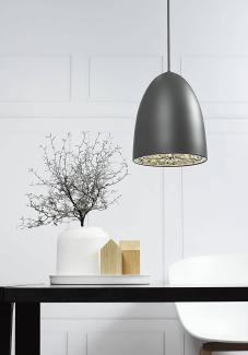 design for the people by Nordlux Moderne Pendelleuchten Nexus 20, Grau, Kunststoff, Metall, Stoff, 77263010