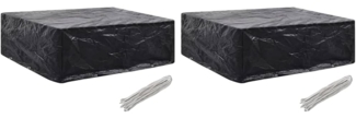 vidaXL Gartenmöbel-Abdeckungen 2 Stk. 8 Ösen 250x210x90 cm 279132