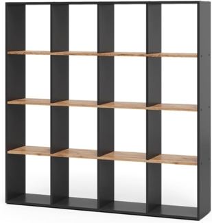 Raumteiler Karree Anthrazit/Goldkraft Eiche 142.4 x 143 cm Vicco