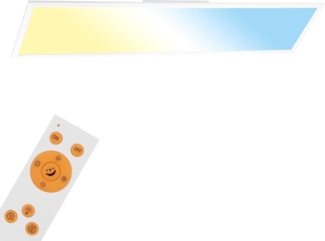 Briloner Leuchten - LED Deckenleuchte-Panel, dimmbar, Farbtemperatursteuerung, Fernbedienung, 36W, 3800 lm, LED-Lampe, Deckenlampe, weiß, 1. 20 m