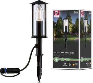 Paulmann No. 94323 Plug&Shine Poller Classic Mini IP44 24V Anthrazit E14 22cm