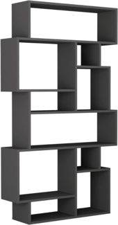 Bücherregal, 'Karmato', 168,5 x 25,5 x 96, Anthrazit