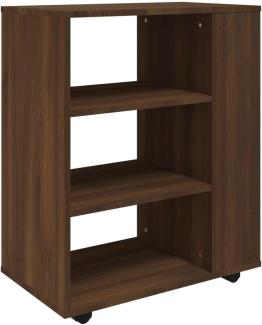 vidaXL Rollschrank Braun Eichen-Optik 60x35x75 cm Holzwerkstoff