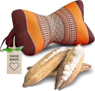 livasia Nackenstützkissen Knochenkissen, vegan und handgefertigt, Ø 15x32cm, Kapok