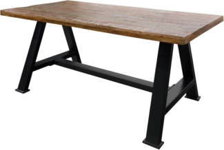 Massivmoebel24 Esstisch INDUSTRIAL (Esstisch Altholz 140x90x76 mehrfarbig lackiert INDUSTRIAL #83)