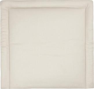 KraftKids Wickelauflage in Leinen Natur Braun, Wickelunterlage 78x78 cm (BxT), Wickelkissen