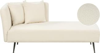 Chaiselongue Bouclé cremeweiß linksseitig RIOM