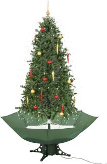 vidaXL Schneiender Weihnachtsbaum mit Schirmfuß Grün 190 cm 284337