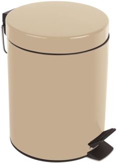 Spirella Kosmetikeimer "Sydney Beige" Mülleimer Treteimer Abfalleimer - 5 Liter – mit herausnehmbaren Inneneimer