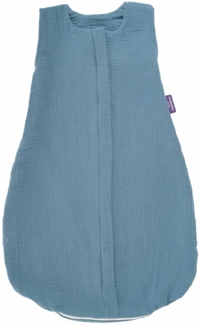 Träumeland Sommerschlafsack LIEBMICH Baumwollmusselin jeansblau Größe 90