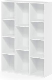 Furinno offenes Bücherregal mit 11 Fächern, 23. 88 x 73. 91 x 105. 92 cm