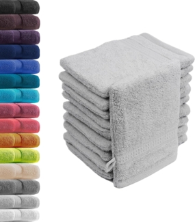 Hometex Premium Textiles Waschhandschuh in Premium Qualität 500 g/m², Feinster Frottier-Stoff 100% Baumwolle, (10er Set), weich, saugfähig, extra schwer & flauschig - TEST BILD TOP MARKE 2025