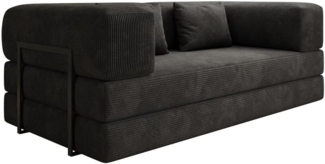Luxusbetten24 Sofa Designer Sofa Lazy 3 Sitzer, mit Aufklappfunktion und Cordbezug