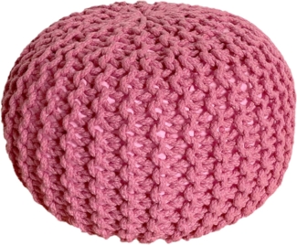 Amagohome Sitzhocker Strickhocker XXL Pouf Ø55 H37cm Bodenkissen Sitzpouf Baumwolle nachhal