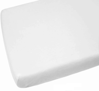 Dudu N Girlie Spannbetttuch für Kinderbett, 100% Baumwolljersey, 70x140 cm, Weiß