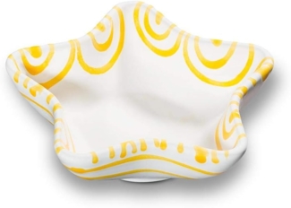 Gmundner Keramik Gelbgeflammt, Sternschale (L: 14cm)