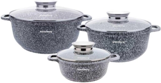 Klausberg Klausberg Set mit 3 Töpfen mit Marmorbeschichtung 2,3 l, 4,5 l, 6,8 l KB7533