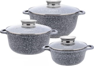 Klausberg Klausberg Set mit 3 Töpfen mit Marmorbeschichtung 2,3 l, 4,5 l, 6,8 l KB7533